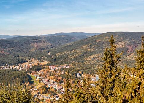 Aussicht vom Aussichtsturm Černá hora