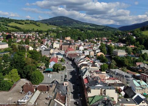 Aerial view of Vrchlabi
