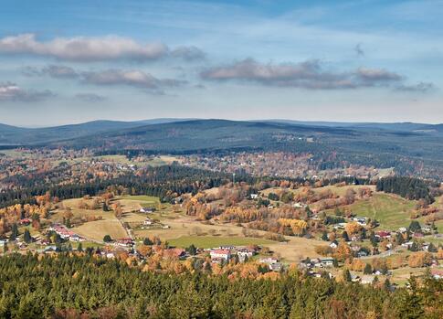 Aussicht vom Aussichtsturm Štěpánka