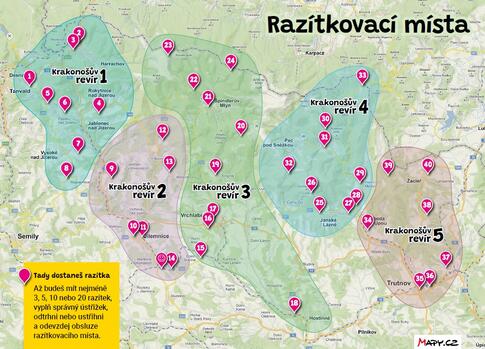 Mapa razítkovacích míst
