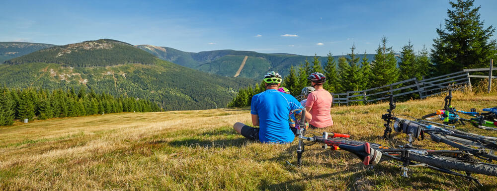 Krkonoše na kole, výhled