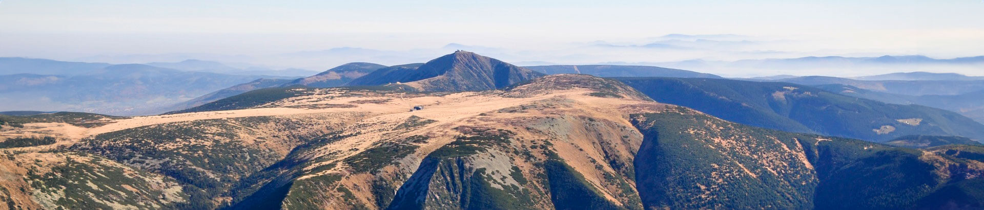 Zimní panorama Krkonoš