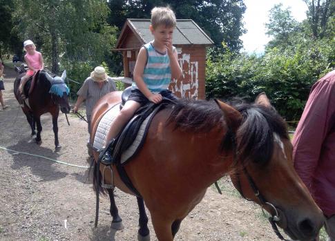 Tourist horse-riding in Knezice