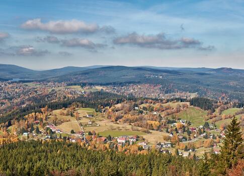 Aussicht vom Aussichtsturm Štěpánka