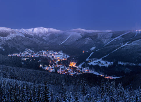 Spindleruv Mlyn at night