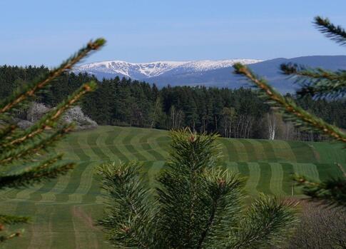 View of the Krkonose Mountains