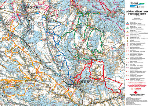 Skilanglaufrouten unter dem Schwarzen Berg