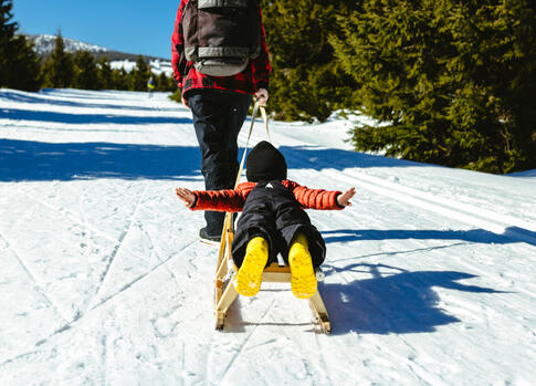 Se sáňkami k Moravské boudě