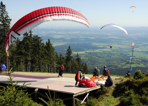 Paragliding z Černé hory