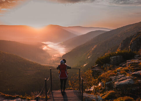 Crossing the Krkonose Mountains