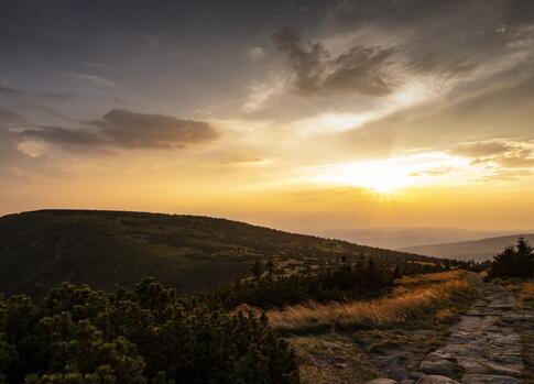 Sunset over the Kotel Mountain