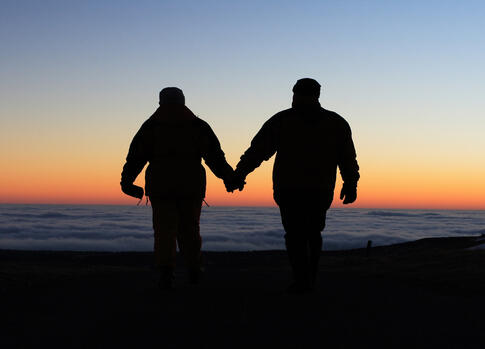 Sunset in the mountains