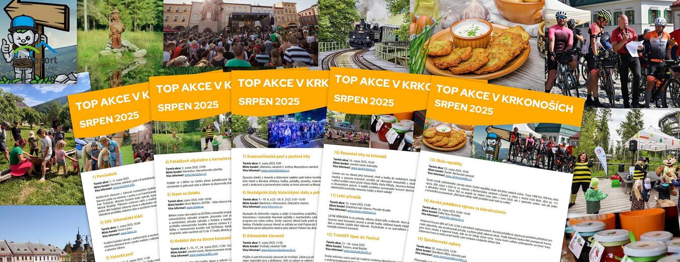 TOP akce v Krkonoších – srpen 2025