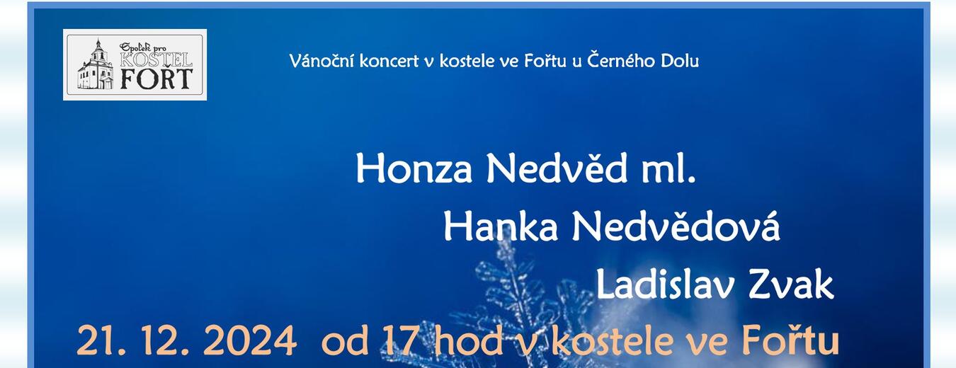 Vánoční koncert v kostele ve Fořtu u Černého Dolu