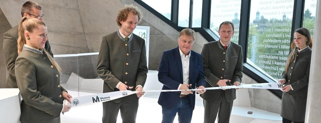 Jan Sobotka při otevření nového Muzea Krkonoš
