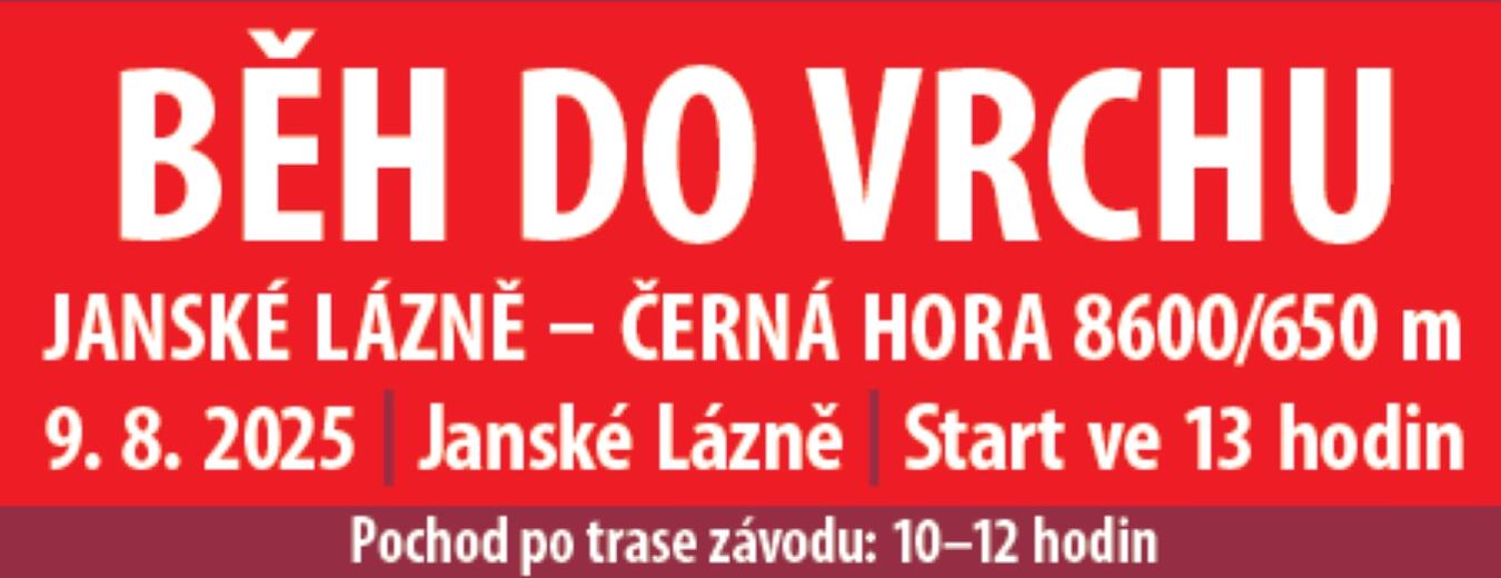 Běh do vrchu Janské Lázně - Černá hora