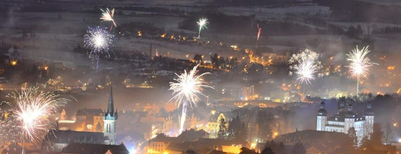 Ohňostroj nad Vrchlabím