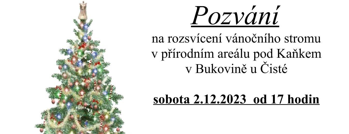 Rozsvícení vánočního stromu - Bukovina u Čisté
