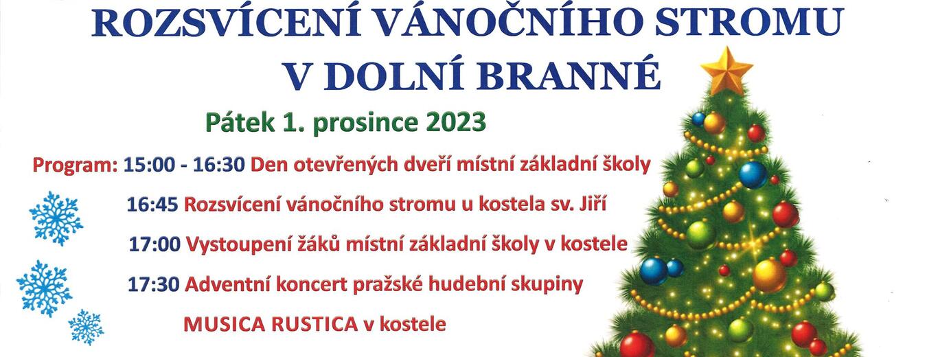 Rozsvícení vánočního stromu Dolní Branná