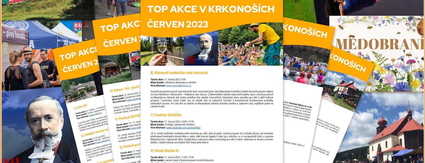 TOP akce v Krkonoších červen 2023