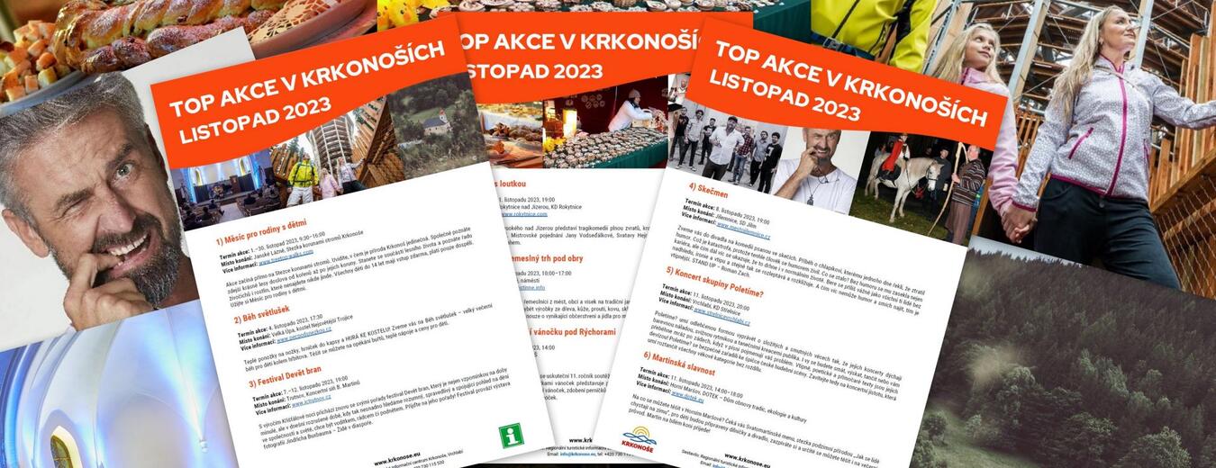 TOP akce v Krkonoších listopad 2023