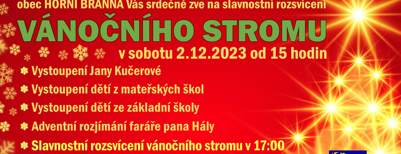 Slavnostní rozsvícení vánočního stromu - Horní Branná