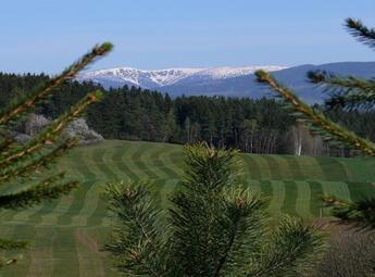 Výhled na Krkonoše