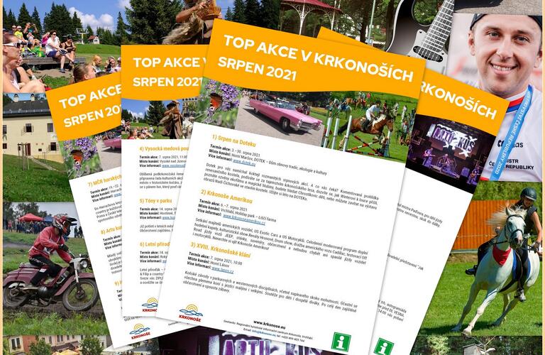TOP akce v Krkonoších srpen 2021