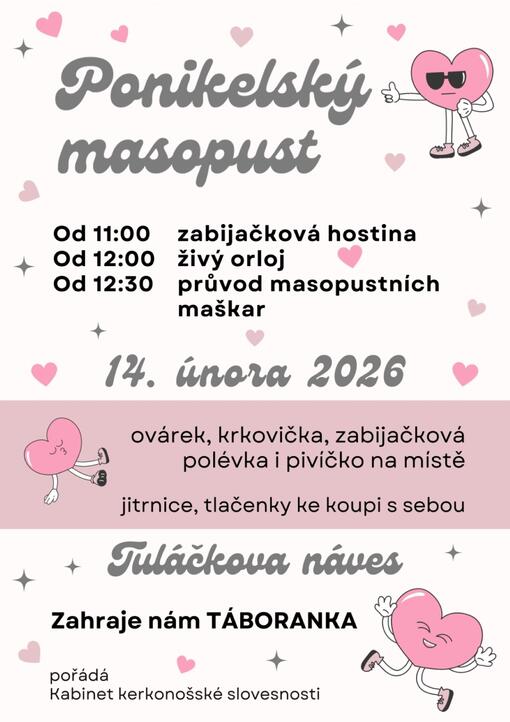 Ponikelský masopust 2026