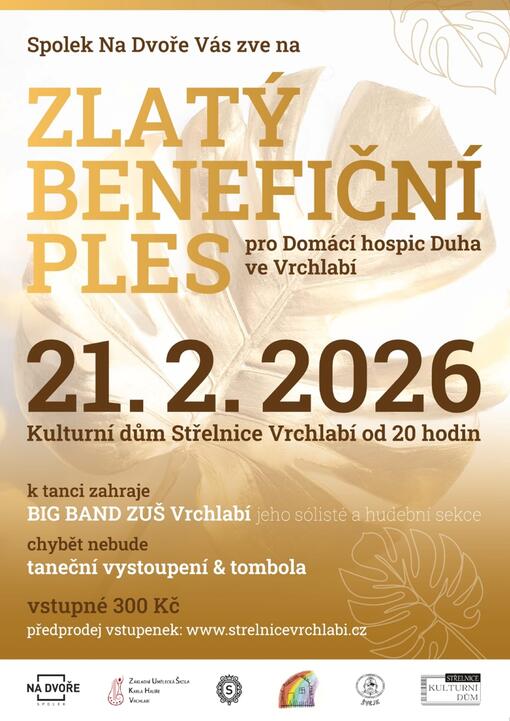  Zlatý benefiční ples pro Domácí hospic Duha ve Vrchlabí