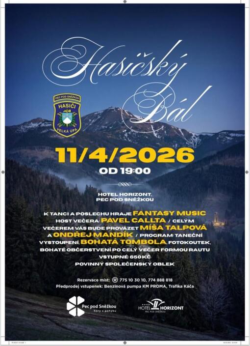Hasičský bál v Peci pod Sněžkou