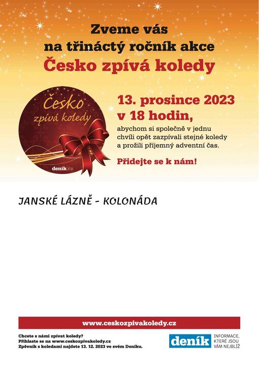 Česko zpívá koledy s Deníkem
