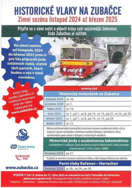 Historický motoráček na Zubačce 