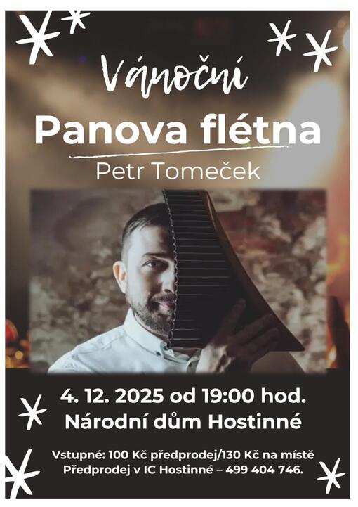 Vánoční panova flétna - koncert Petra Tomečka 