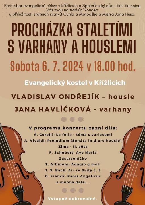 Procházka staletím s varhany a houslemi 