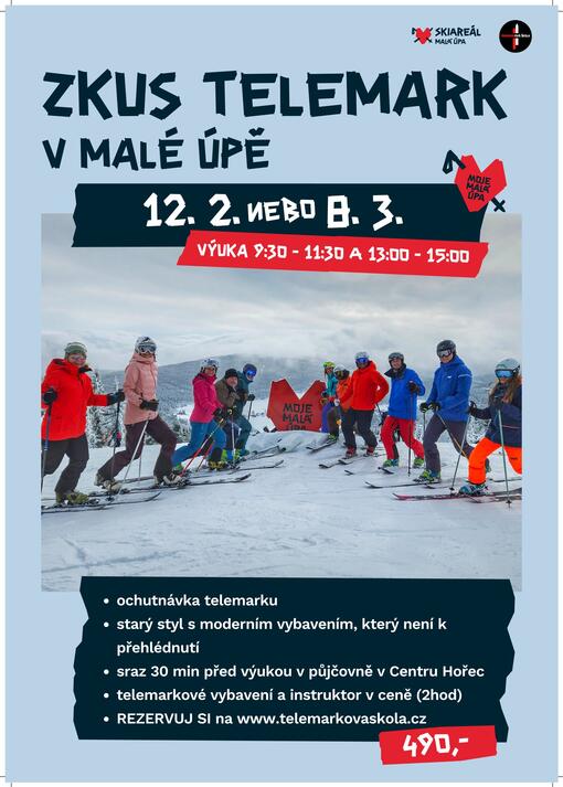 Zkus Telemark v Malé Úpě