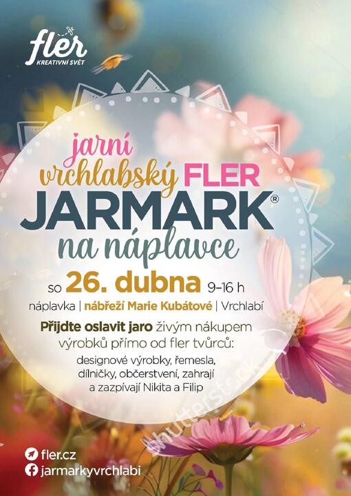 Jarní vrchlabský flerjarmark na náplavce 