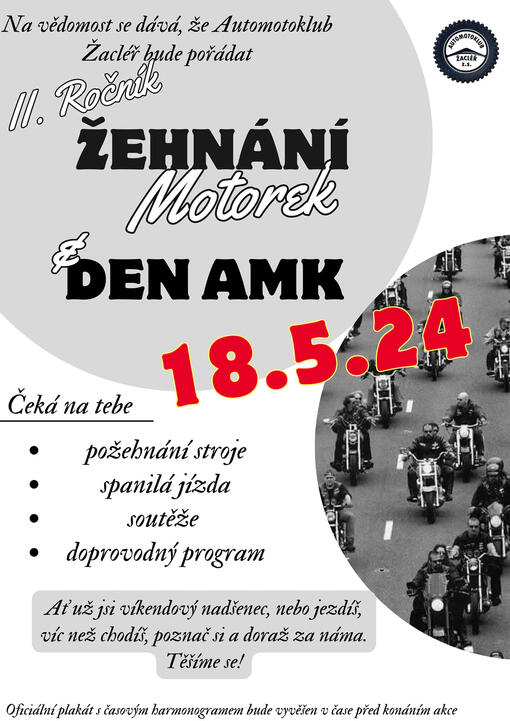 II. ročník žehnání motorek spojené s dnem AMK