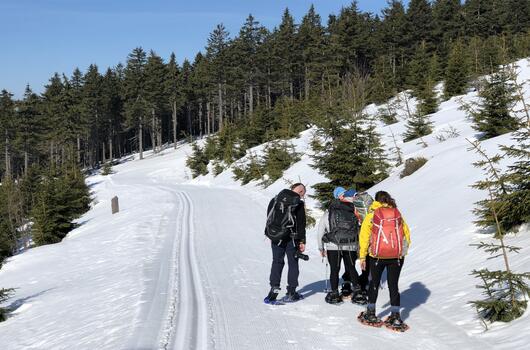 Krkonošemi na sněžnicích